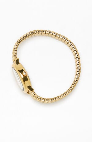 Gold Oval Metal Watch image number 2