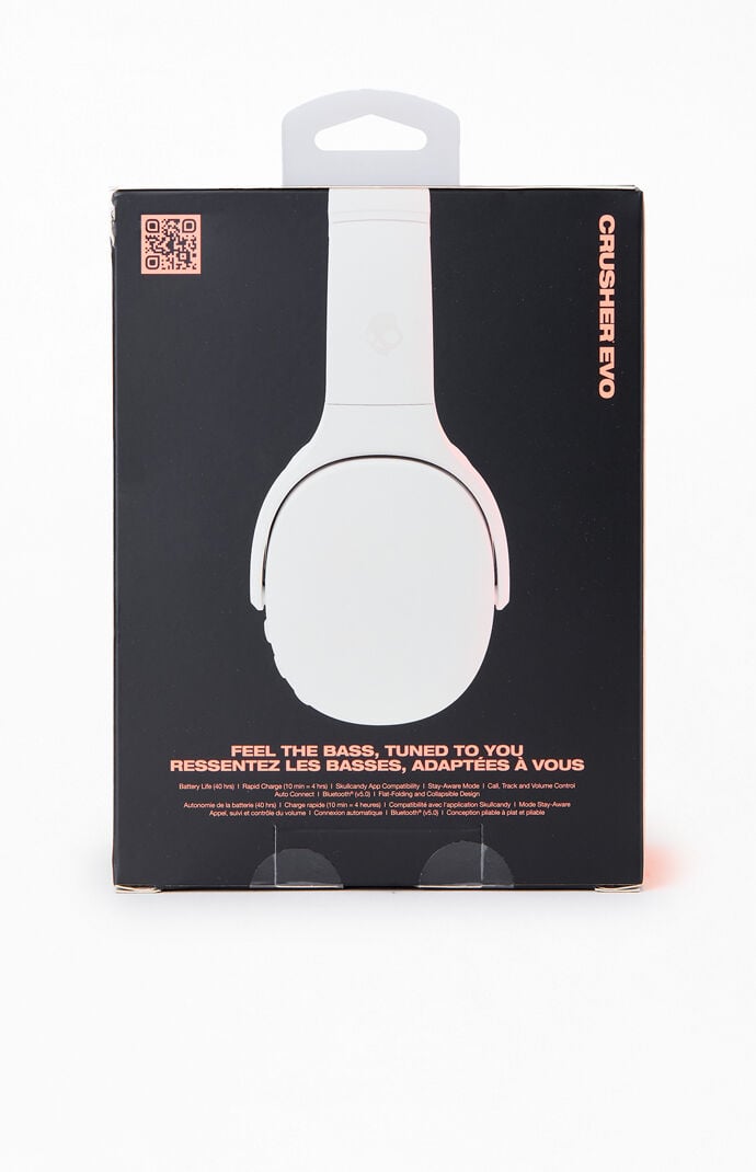 【中古】 Routine Insanity HydroponicSoundSystem Skullcandy White Crusher EVO Headphones | PacSun