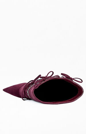 Women's Mantegna Plum Wedge Boots image number 4