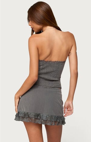 Mona Lacey Pinstripe Strapless Corset image number 3