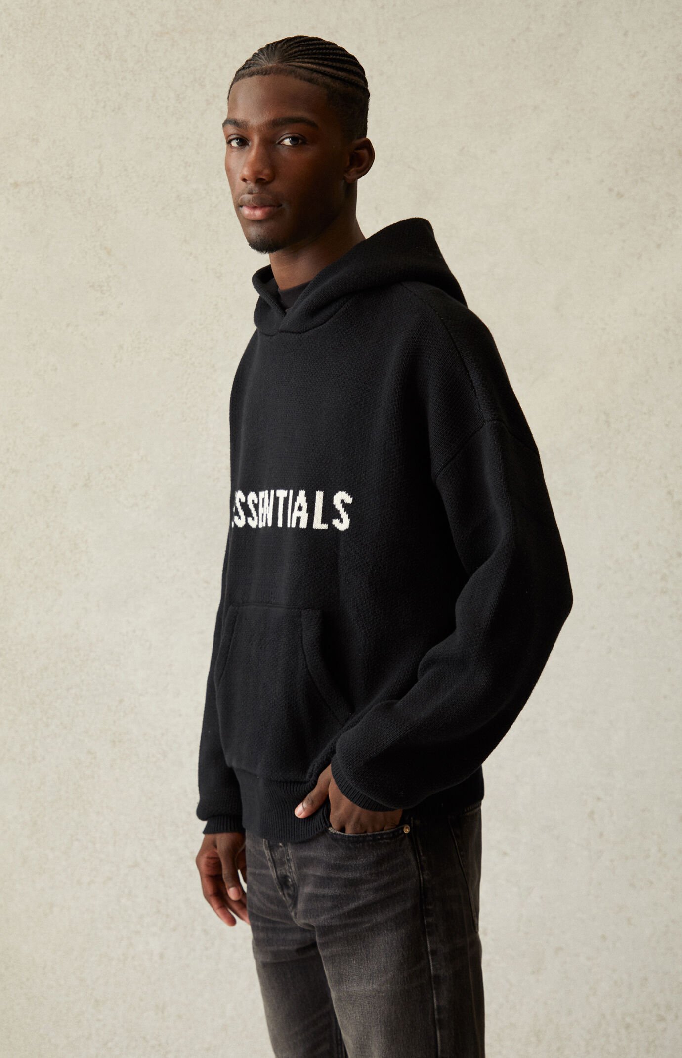 Fear of God Essentials Essentials Black Knit Sweater | PacSun