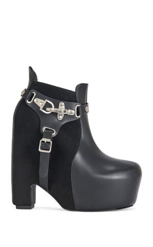 Women's Abyss Black Platform Hardware Booties image number 1