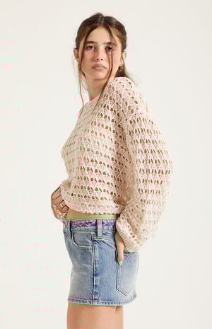 Piper Stretch Medium Blue Denim Micro Mini Skirt image number 3