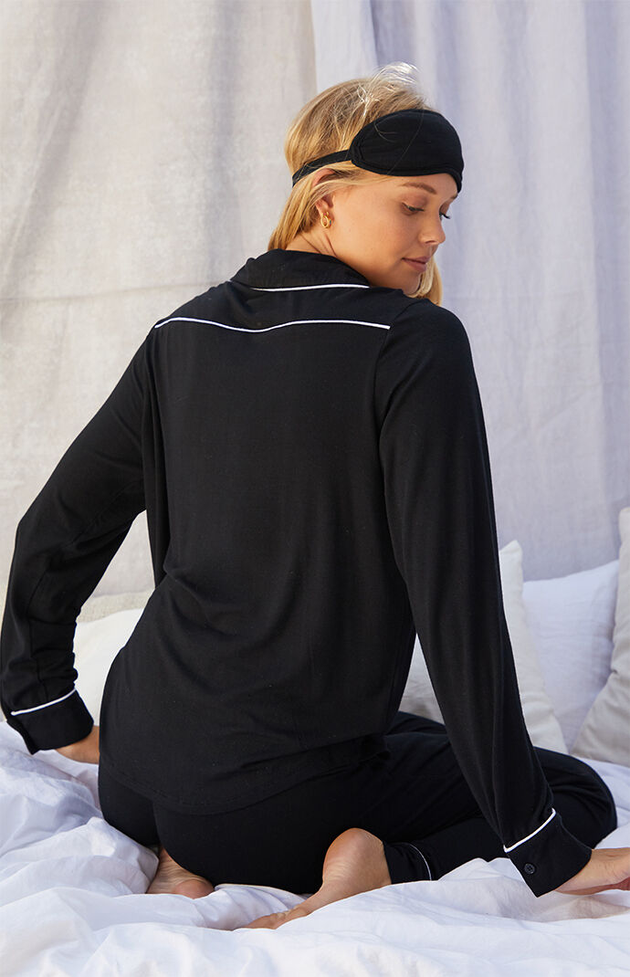 Eye Mask & Long Sleeve Pajama Set