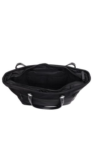 Black Pocket Large Tote Bag image number 9