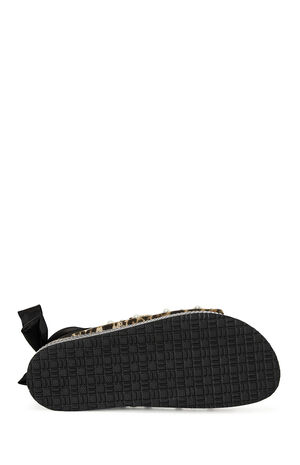 Women's Mackley Leopard Tie Up Platform Sandals image number 4