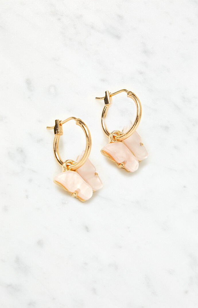 Pink Butterfly Earrings