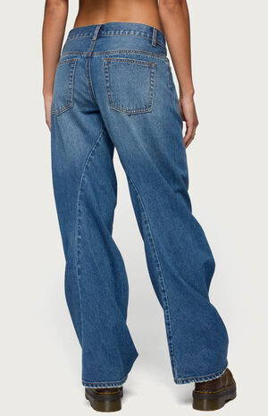 Maiah Low Rise Barrel Jeans image number 3