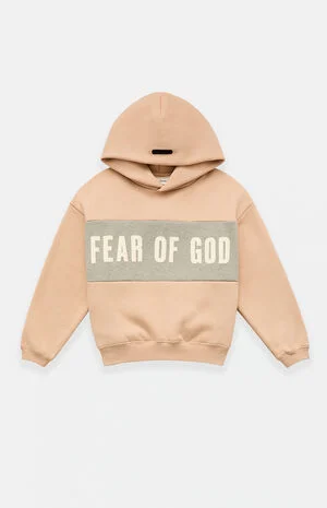 Kids Paneled Cropped Relaxed Hoodie image number 1
