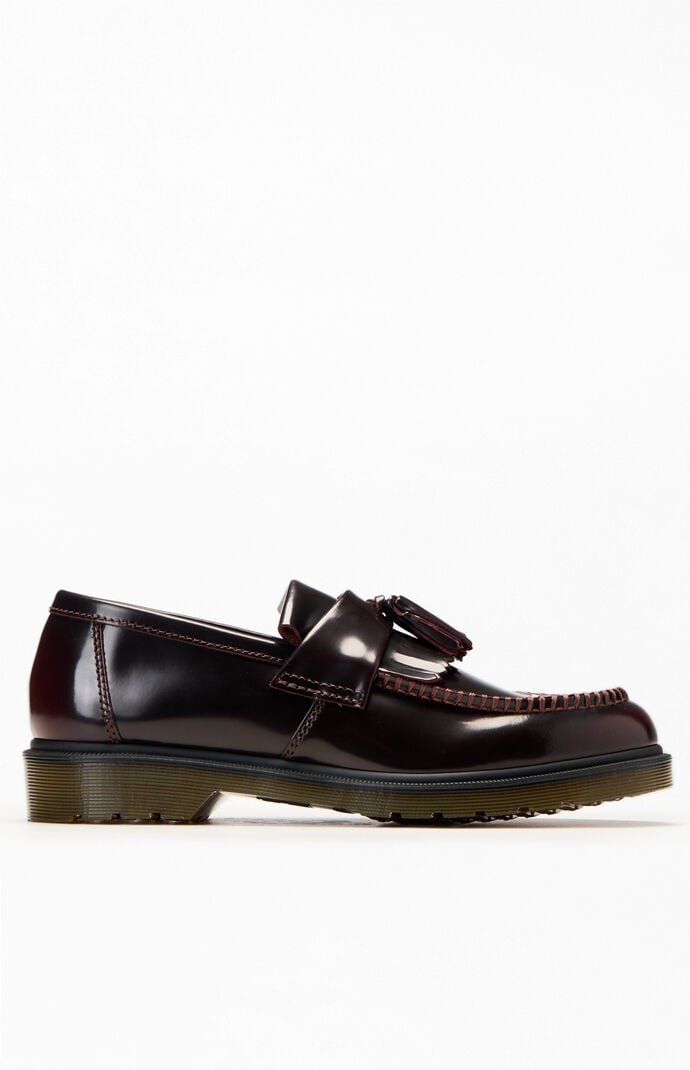 Dr Martens Cherry Red Arcadia Adrian Leather Tassel Loafers
