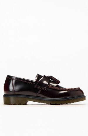 Cherry Red Arcadia Adrian Leather Tassel Loafers image number 1