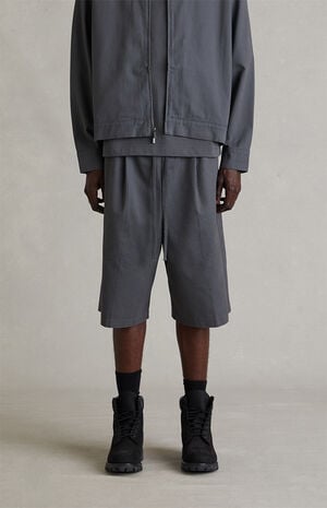 Iron Gray Relaxed Drawstring Shorts image number 2