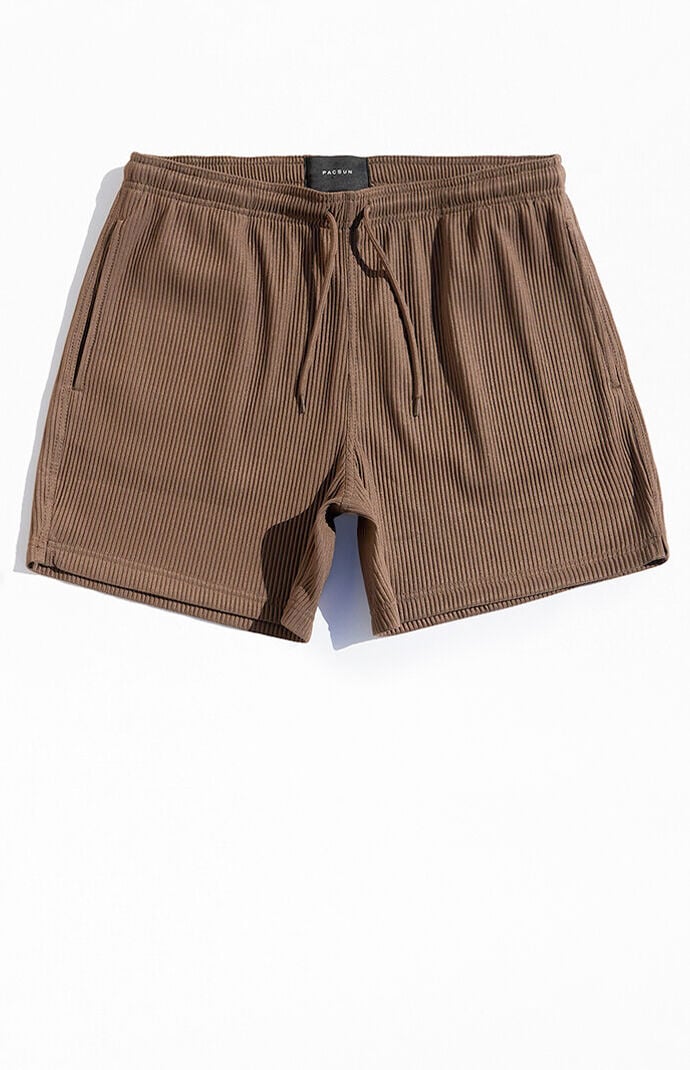 PacSun Brown Ribbed Shorts | PacSun