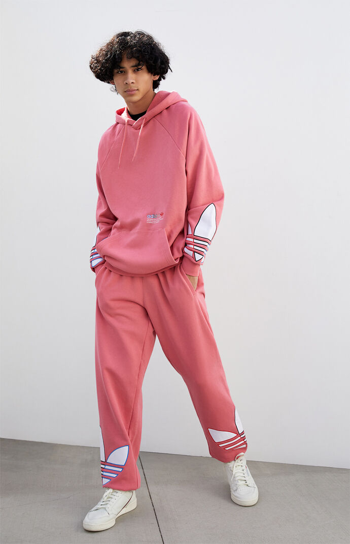 Pink Tricolor Trefoil Hoodie