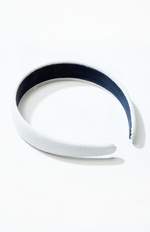 White Thick Headband image number 1