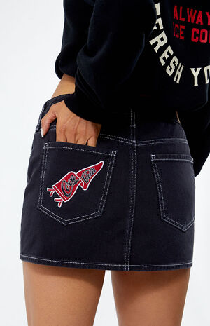 By PacSun Mid Rise Cola Dream Denim Mini Skirt image number 3