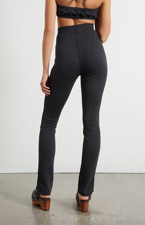 WEWOREWHAT Ribbed Flare Pants