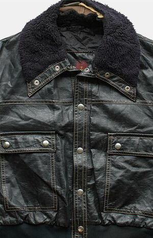 Black 2000s Leather Jacket image number 2