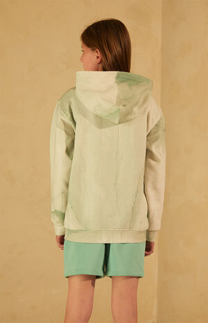 Kids Green Marble Pullover Hoodie image number 4