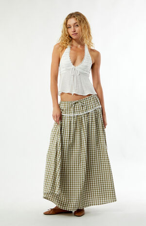 Gingham Maxi Skirt image number 1