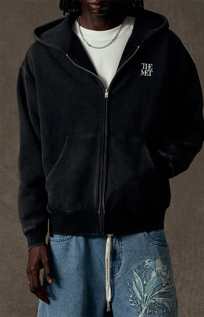 The Met x Pacsun Script Zip Up Hoodie | Pacsun