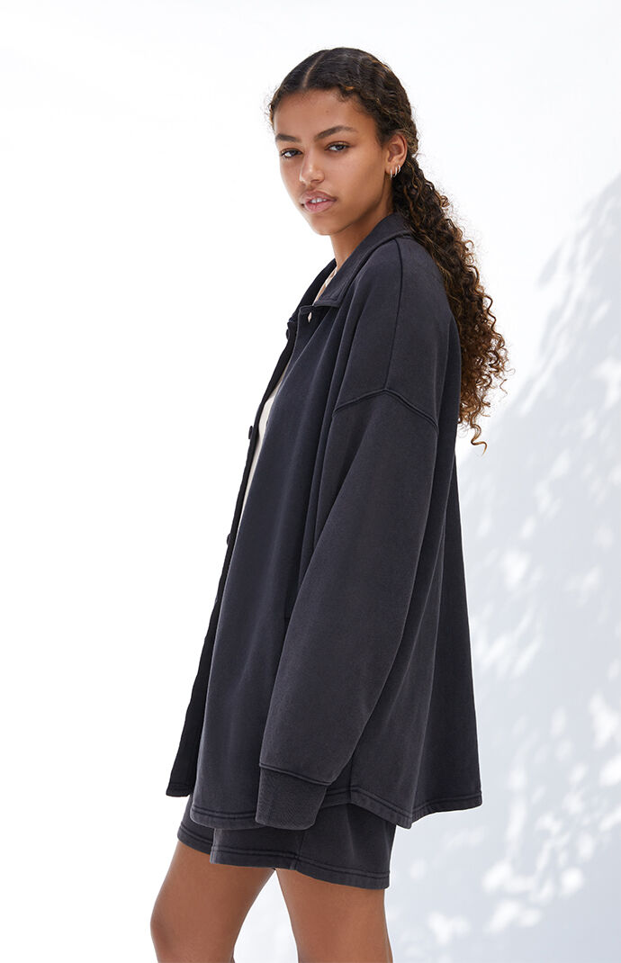 button down fleece jacket