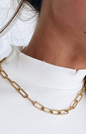 Carla Paper Clip Chain Necklace image number 3