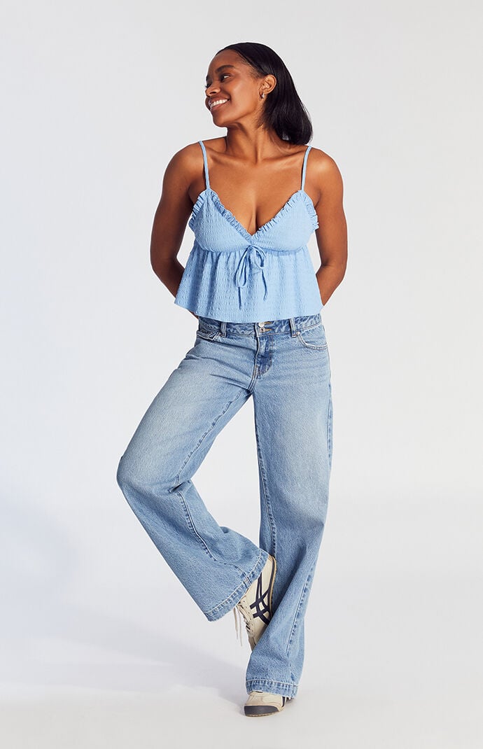 PacSun Casey Double Button Low Rise Baggy Jeans Medium