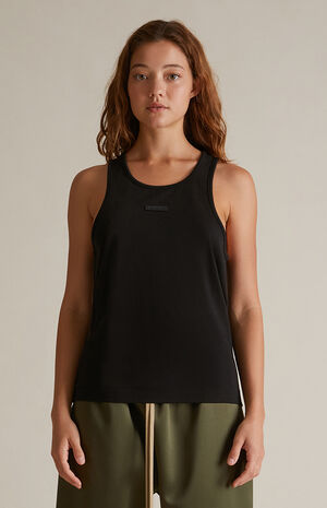 Women's Black Tri-Blend Tank Top image number 2