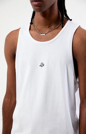 LA Script Embroidered Ribbed Muscle&nbsp;Tank&nbsp;Top image number 2