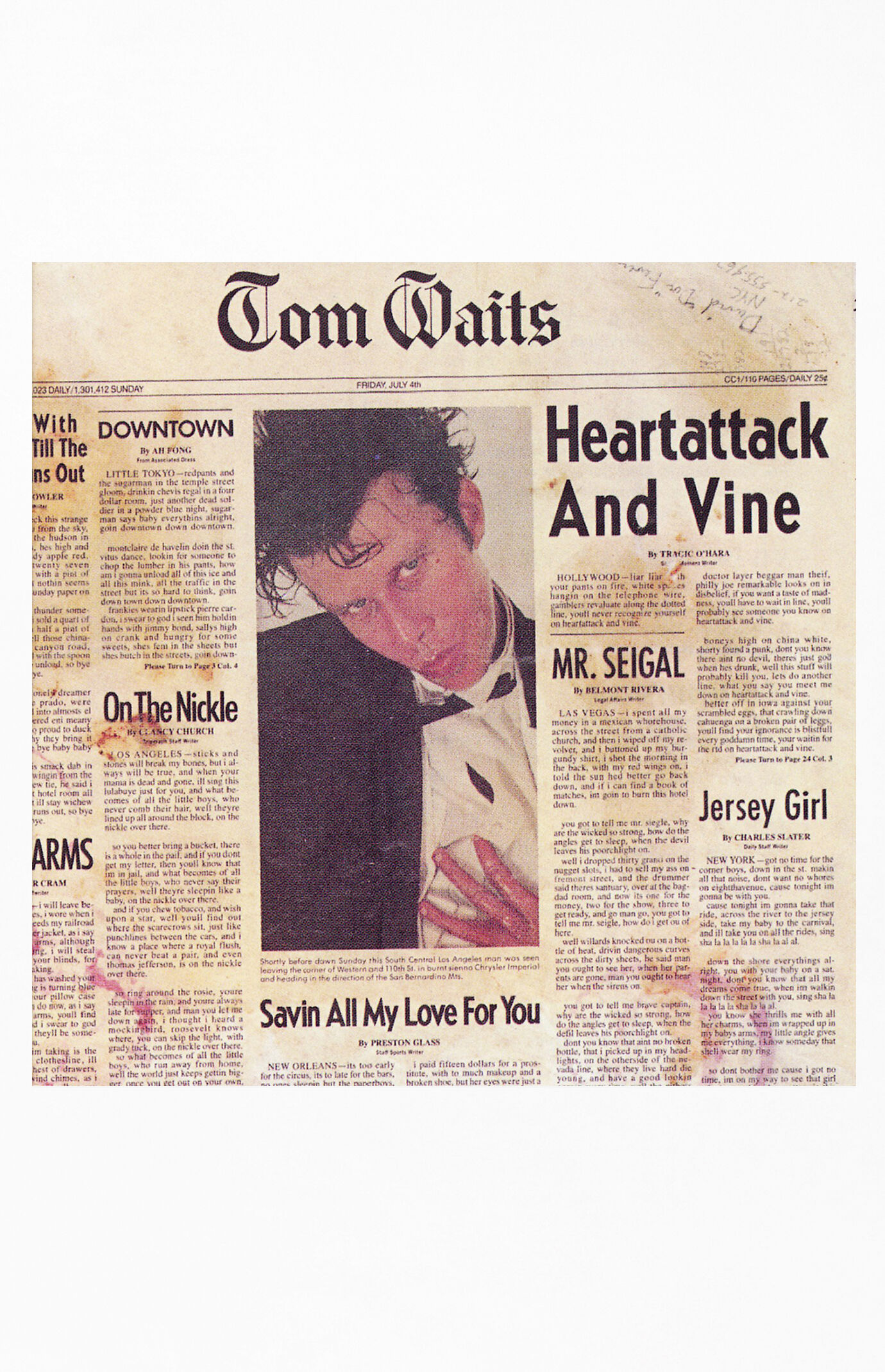 Tom Waits Heartattack & Vine Vinyl Record