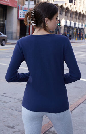 Navy Athern Thermal Long Sleeve Top image number 4