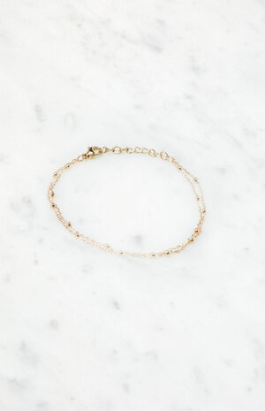 Gold Double Chain Bracelet image number 2
