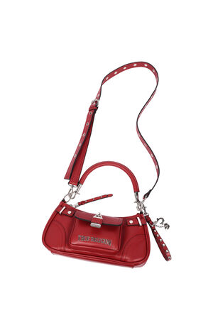 Red Moto Charm Shoulder Bag image number 8