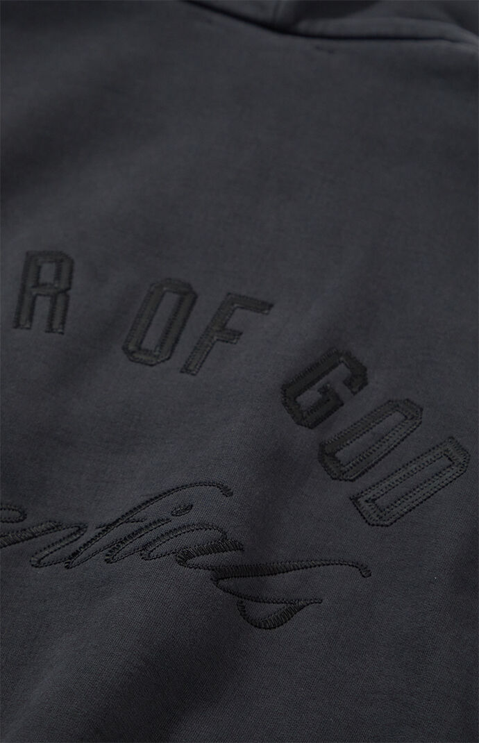 Fear of God ESSENTIALS Vintage Black Classic Full Zip Hoodie