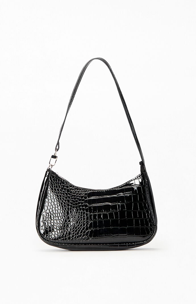 Faux snakeskin shoulder bag discount