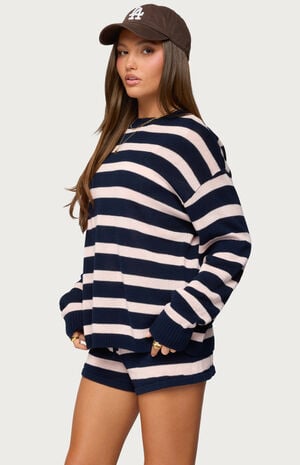 Amaris Oversized Striped Knit Sweater image number 2