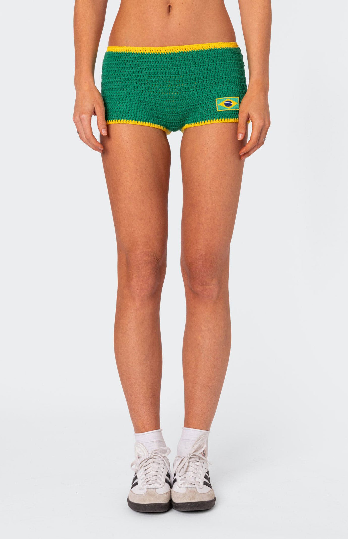 Edikted Brasil Crochet Shorts