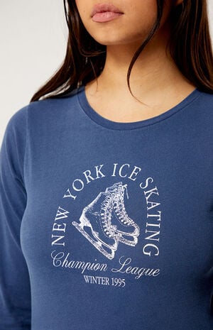 New York Ice Skating Long Sleeve T-Shirt New York Ice Skating Long Sleeve T-Shirt image number 2