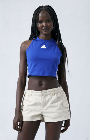 Off White Low Rise Cargo Shorts image number 1