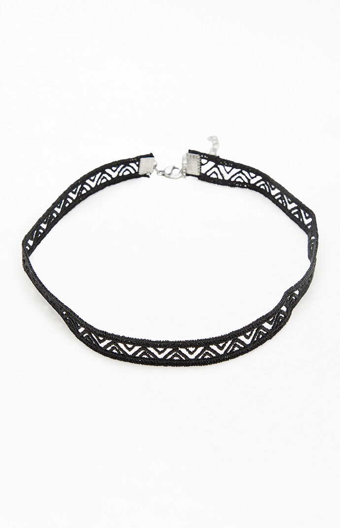 John Galt Woven Geometric Choker Necklace