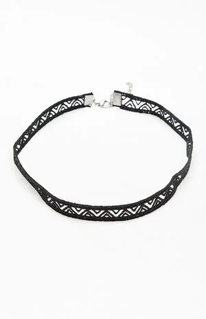 Woven Geometric Choker Necklace image number 1