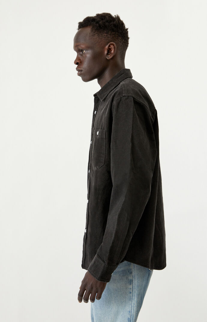 Corduroy Long Sleeve Button Up Shirt
