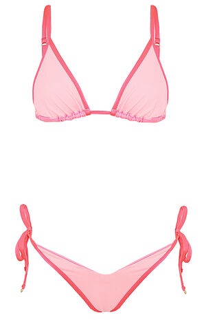 Pink Ginger Triangle Bikini Top image number 5