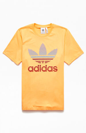 adidas Orange Trefoil Ombre T-Shirt | PacSun