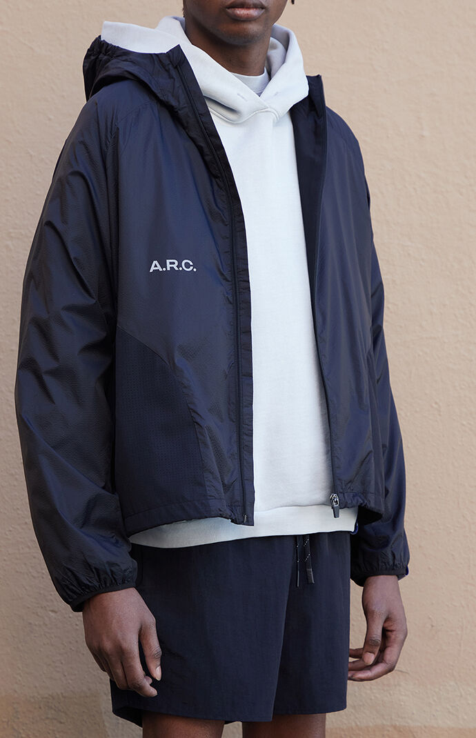 【Anyone more】Raid Black Blue Hood Jacket A.R.C. Active Black Performance Hooded Jacket | PacSun