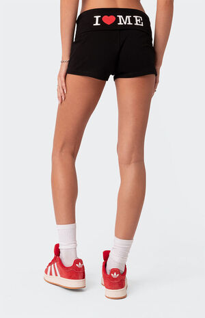 I Love Me Fold Over Shorts image number 4
