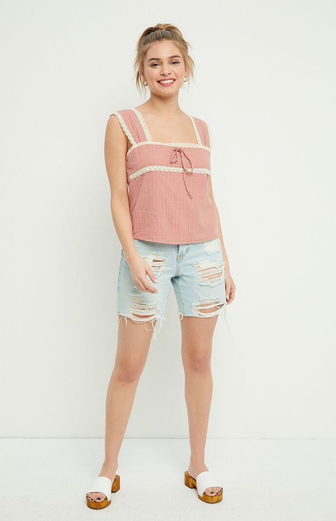 Geranium Lace Top