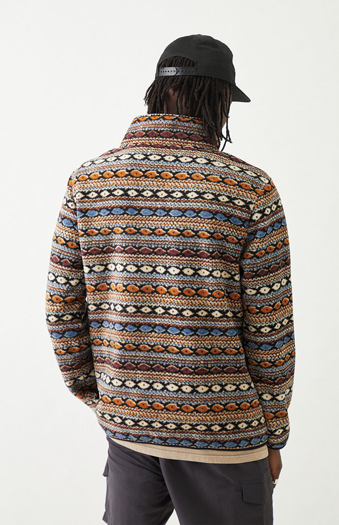 Tribal Print 1/2 Zip Pullover Sweatshirt