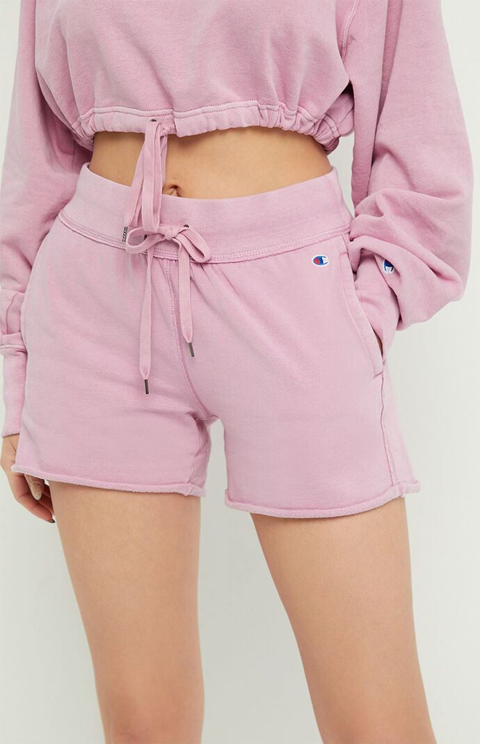 champion fleece shorts womens